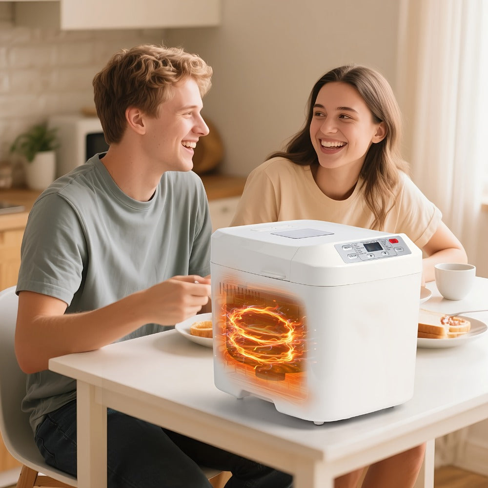 Bread Machine 2LB 12-in-1 Bread Maker with Gluten-Free Setting, Nonstick Pan, 2 Loaf Sizes, 13H Delay Timer & 1H Keep Warm ¨C Automatic Home Bread Maker for Fresh Homemade Bread Every Day