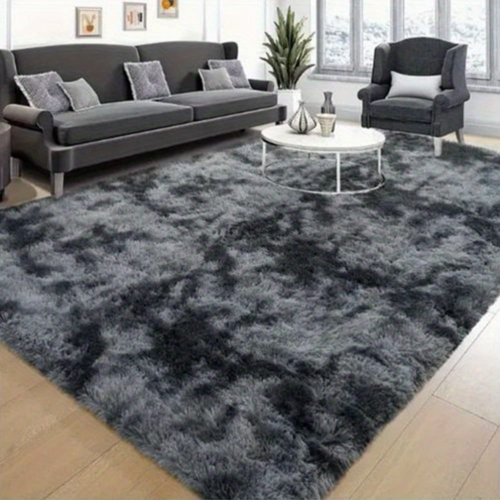 Fluffy Area Rug 6x9 - Super Soft Plush Shag Rug for Living Room & Bedroom, Non-Slip Machine Washable Floor Rug | Tie Dye Modern Home Decor Carpet, Large Fuzzy Rug for Room Decor