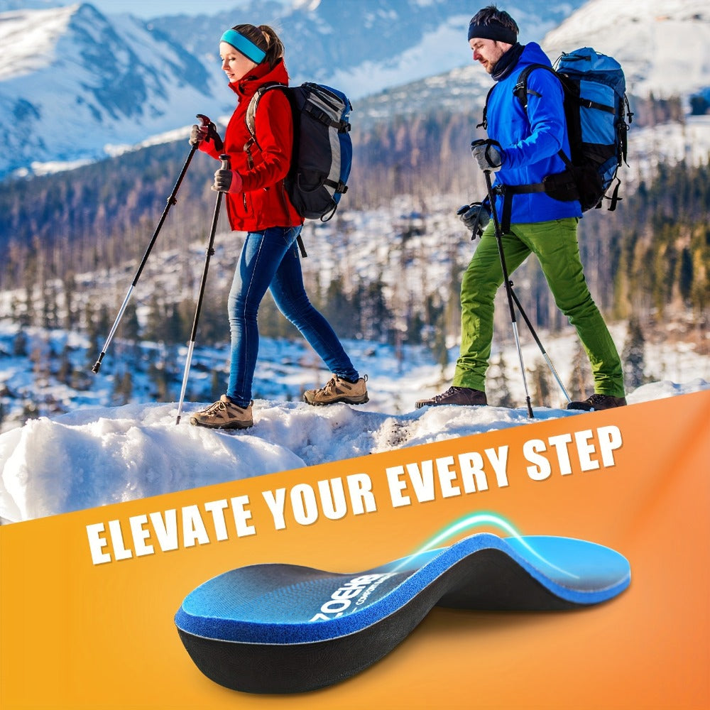 Arch Support Insoles for Men & Women, Heavy Duty Orthotic Shoe Inserts for Flat Feet, Plantar Fasciitis & Overpronation, Shock Absorbing Breathable Insoles for Work Boots, Running, Hiking, Standing All Day ¨C 6 Sizes