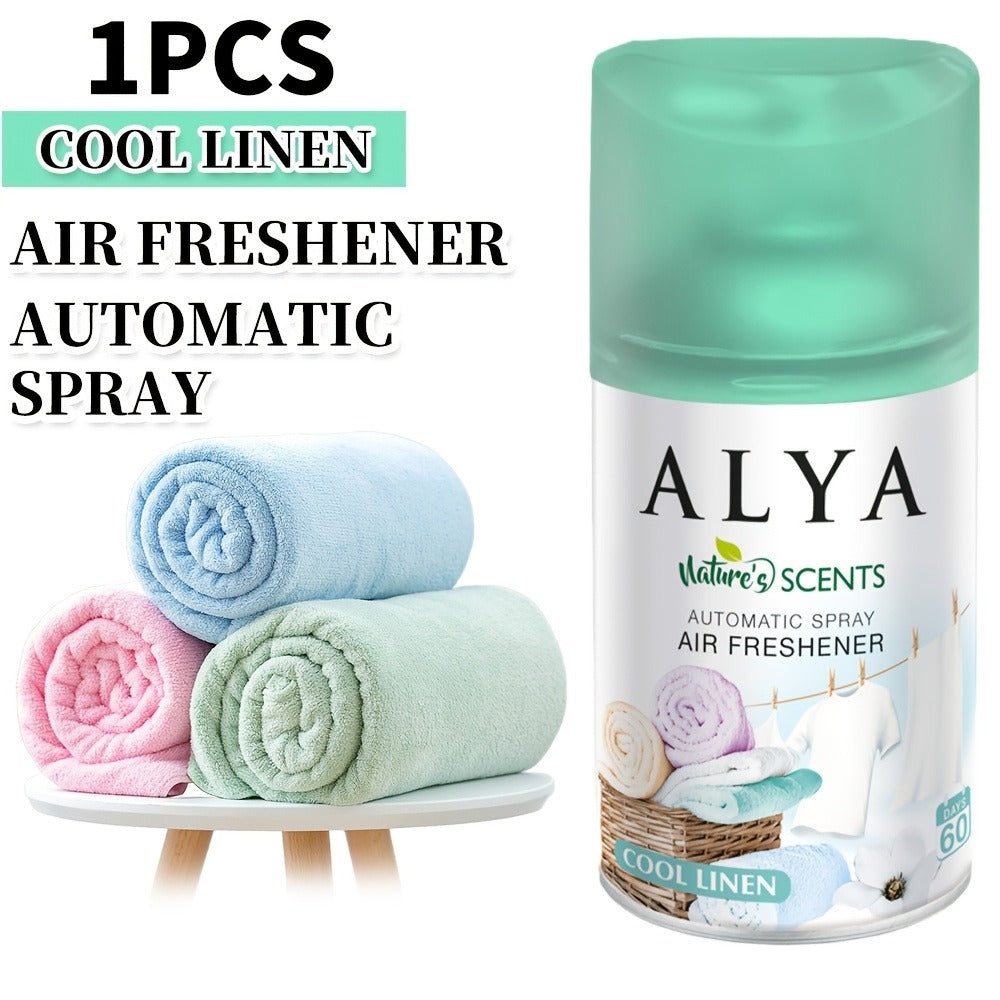 Automatic Spray Air Freshener Refill 8.45oz 1pc or 4pcs - 6 Scents Lavender Vanilla Cool Linen Ocean Mixed Berries Magnolia, Odor Fighting Room Spray for Car Office Home Bathroom Kitchen Fabric Closet