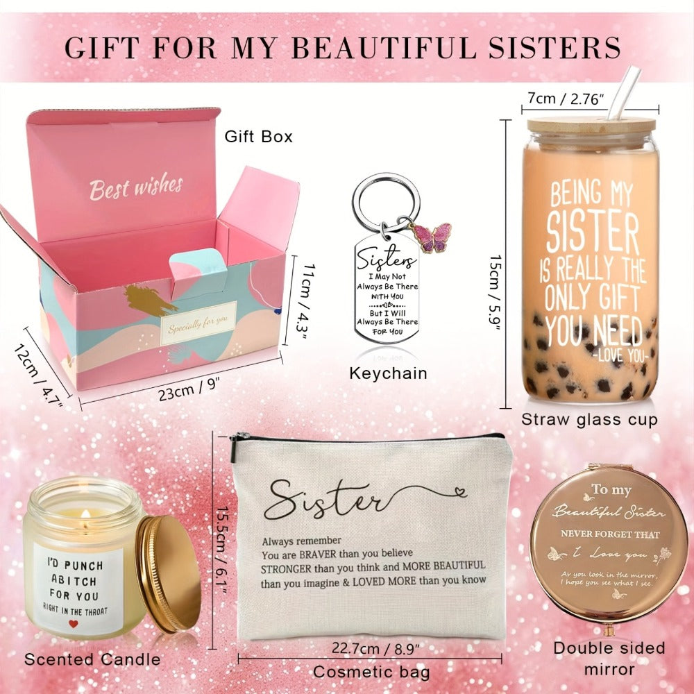 Sister Gifts from Sister ¨C Best Sister Ever Gift Set, Thoughtful Birthday Gifts for Little Sister, Christmas & Halloween Gift Ideas for Sisters