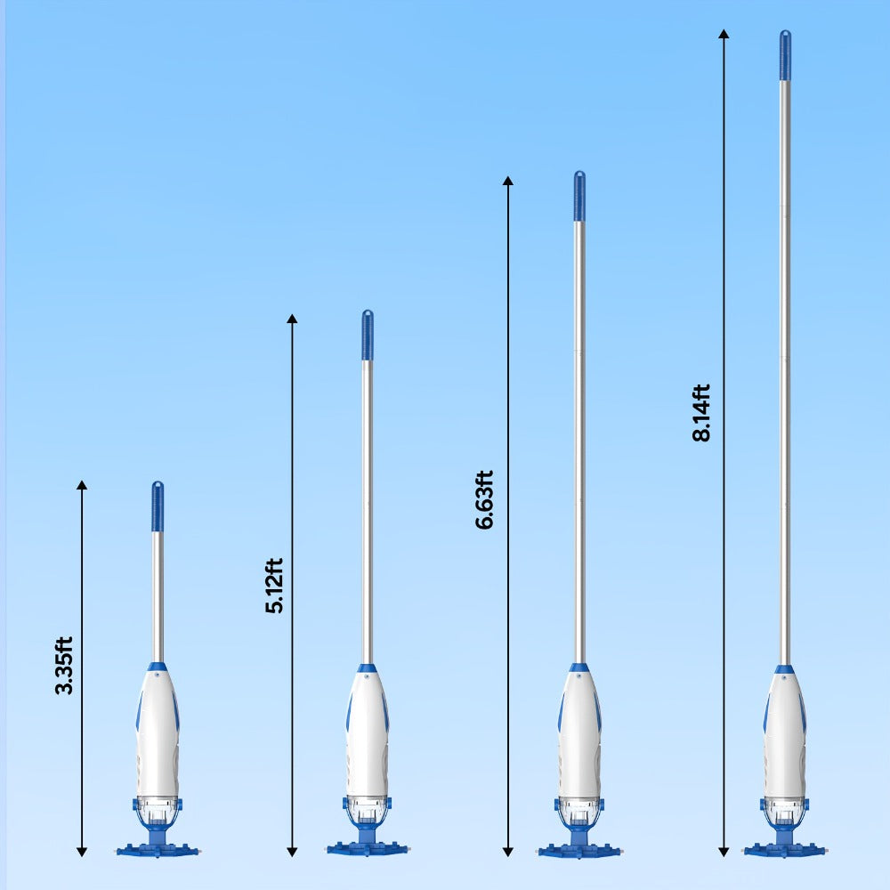 Cordless Pool Vacuum Cleaner 15.8 GPM Suction, 60-Min Runtime, Telescopic Pole, Handheld Rechargeable Pool Cleaner for Inground & Above Ground Pools, Removes Leaves Insects Debris, Summer Essential