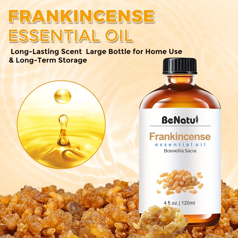 Essential Oil for Diffuser & Humidifier ¨C Frankincense, Argan & Jojoba Oil, Long-Lasting Woody Warm Resin Aroma for Home, Hotel & Room Decor, Candle Making & Aromatherapy, 4.06oz Natural Formula