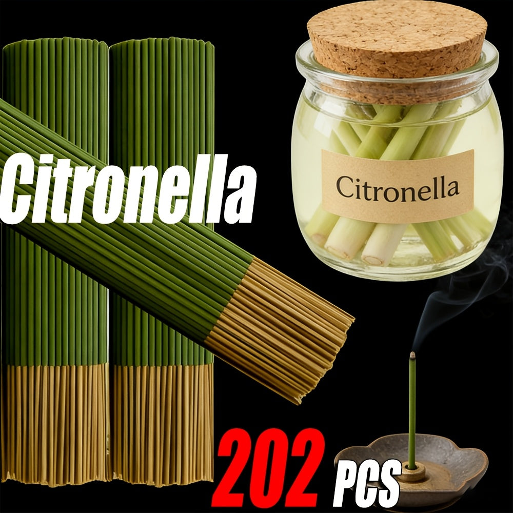 Citronella Incense Sticks 202PCS | 8.66¡± Essential Oil Infused Sticks for Meditation, Yoga & Aromatherapy ¨C Long Lasting Burn