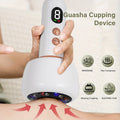 Vacuum Cupping Massager USB Rechargeable Scraping Massage Device Intelligent Suction Cup with 1200mAh Battery for Neck Shoulder Back Pain Relief Home Use
