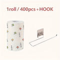 Disposable Kitchen Cleaning Towels Roll 400 Sheets Reusable Dry Wet Multipurpose Dishcloth Degreasing Paper Towel with Wall Hook Lazy Wipes Household Cleaning Supplies