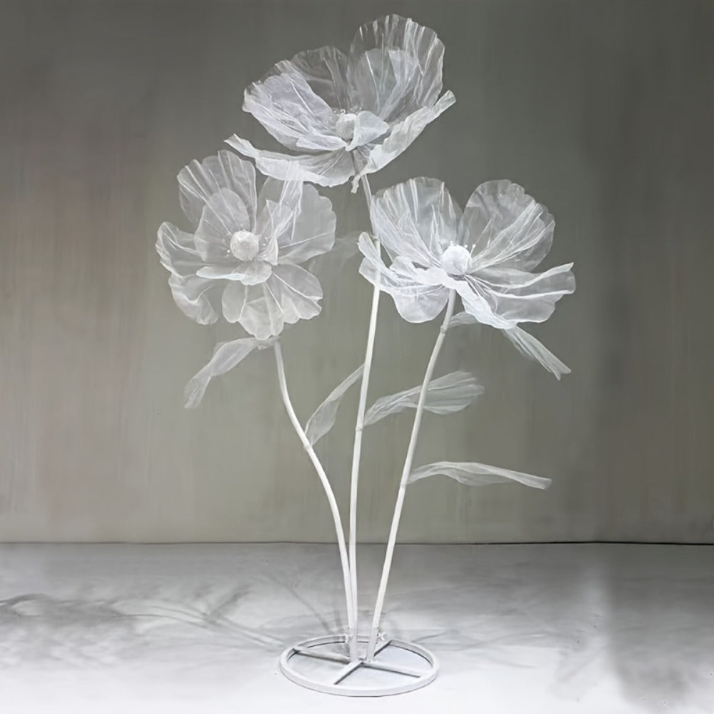 Artificial Silk Peony Flowers Giant Set of 3 Large Fake Flowers with Base & Branches for Wedding, Birthday Party, Home Decor & Window Display ¨C 8 Colors