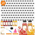 128pcs 12oz Empty Plastic Bottles Bulk | Reusable Clear Juice Containers with Funnel & Brush for Smoothies Ginger Tea Coffee