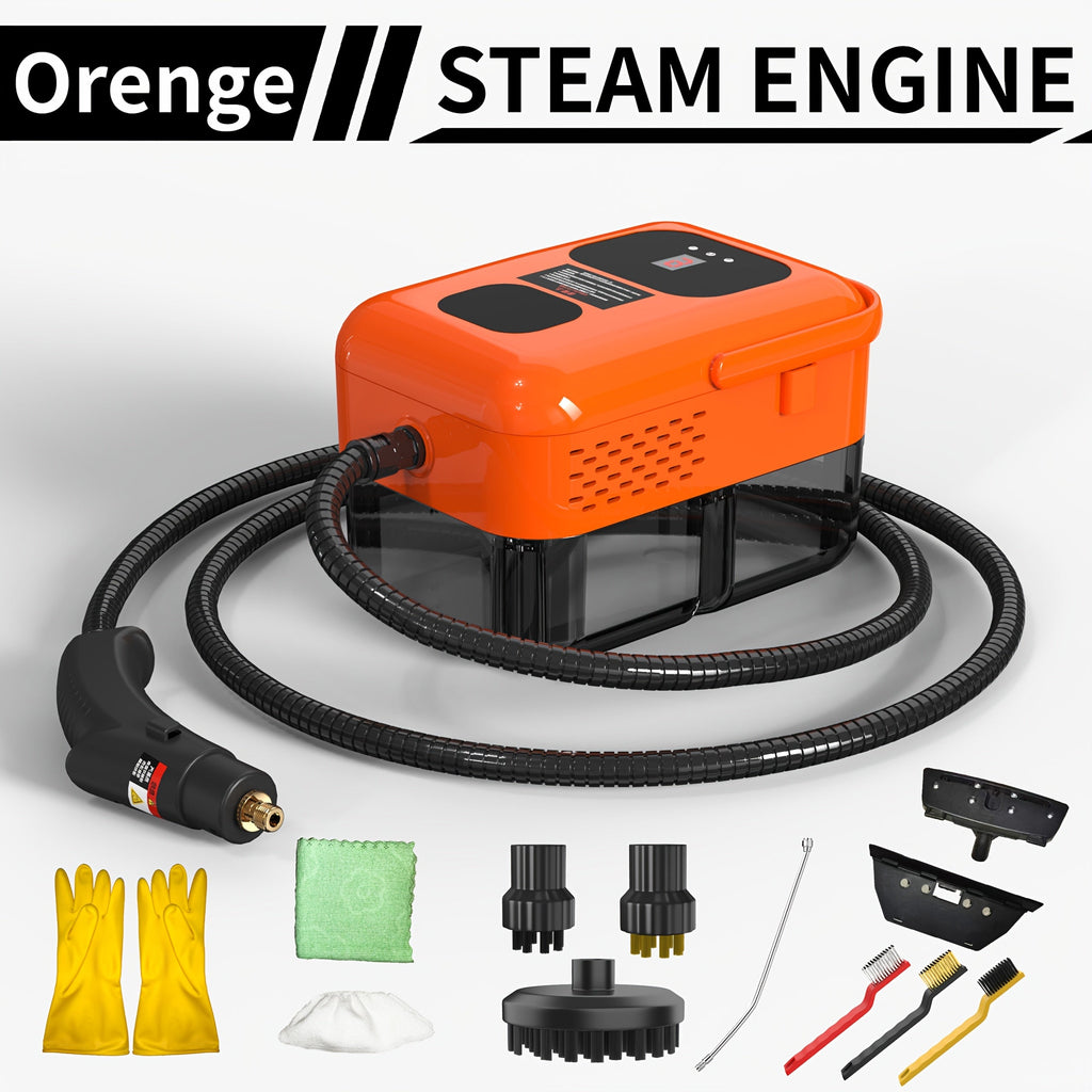 Handheld Steam Cleaner 2500W High Pressure for Home Kitchen Grease Sofa Air Conditioner Washing Machine Floor Tile Bathroom