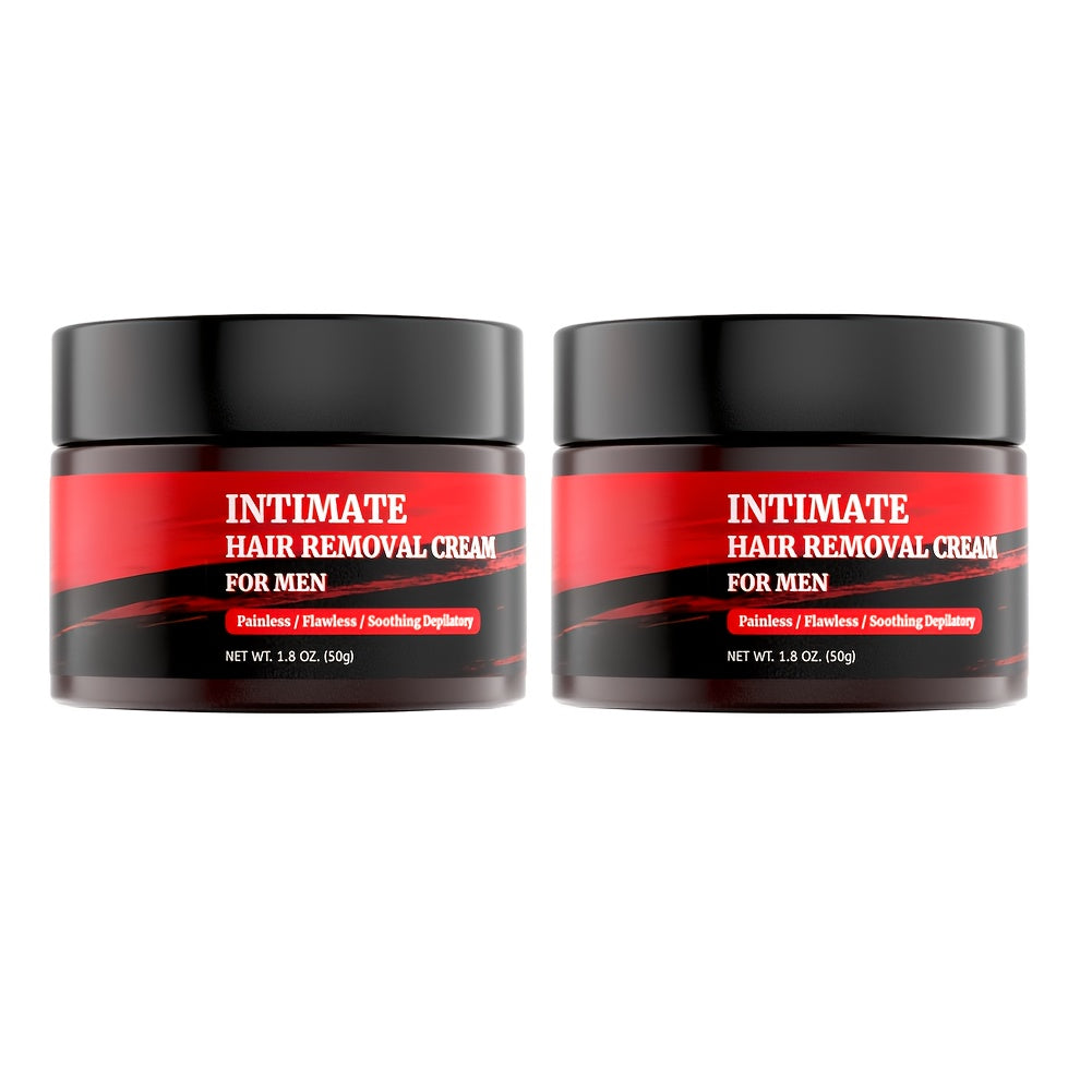Hair Removal Cream for Men - Fast Acting Depilatory for Chest Back Legs Arms Intimate Areas Sensitive Skin Formula 50g