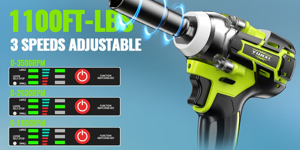Cordless Impact Wrench Brushless Motor 3-in-1 High Torque ¨C Rechargeable Battery, Lightweight Design, Variable Speed, for Car Repair, Auto Mechanic, Construction, Workshop & Household Maintenance ¨C Multiple Battery & Accessory Configurations