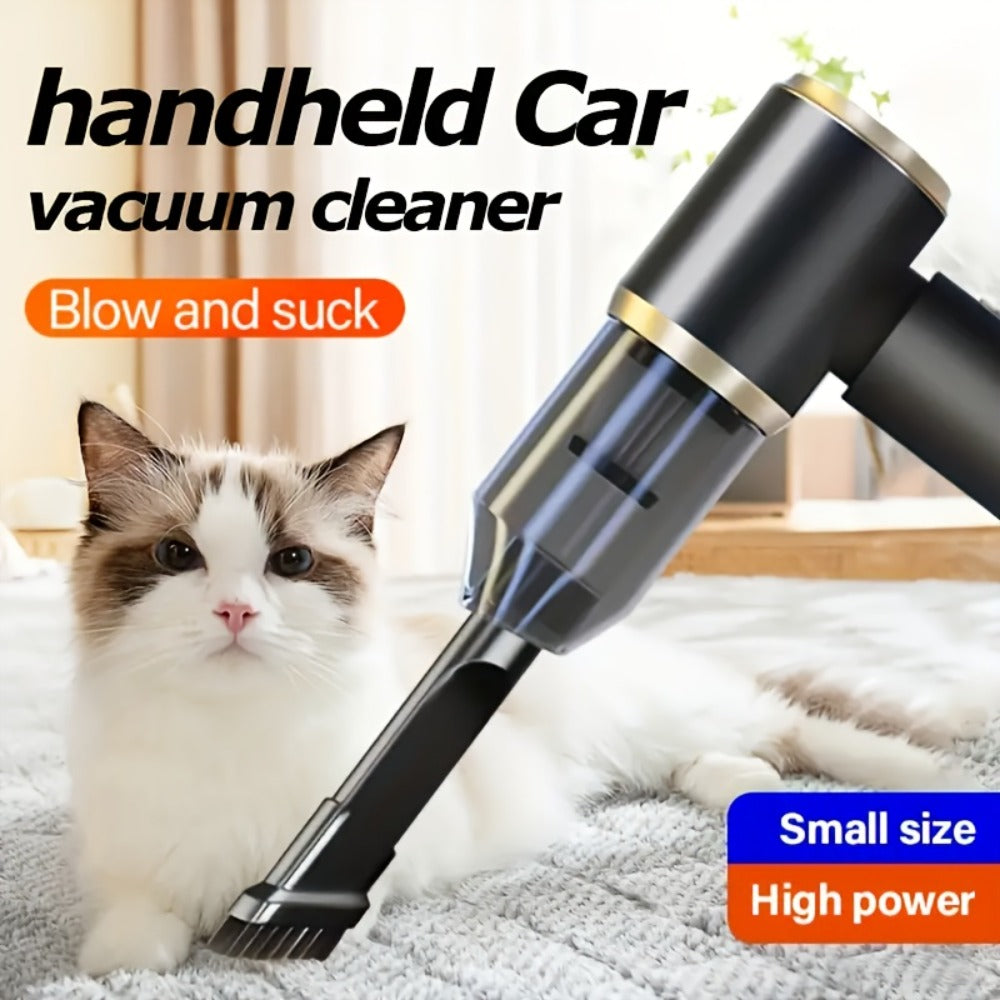Cordless Handheld Vacuum Cleaner 18000PA Strong Suction - 2-in-1 Air Duster & Vacuum, 120W High Power, Multi-Nozzle Portable Car Vacuum for Car Interior, Home, Pet Hair, Office Desk Cleaning