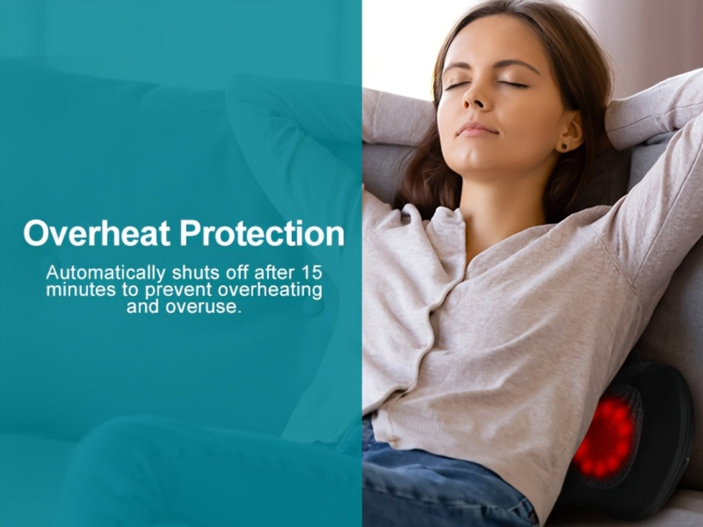 Neck & Back Massager Pillow with Heat ¨C Wireless 3D Kneading Acupressure Electric Massage Pillow for Lumbar, Shoulder & Neck Pain Relief, Portable Unisex Gift