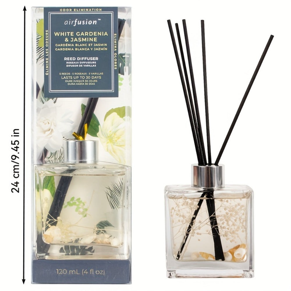 Reed Diffuser Set 4oz - Aromatherapy Home Fragrance Sticks with Essential Oil Scents, Long Lasting Air Freshener for Bedroom, Living Room, Bathroom, Office & Hotel Decor