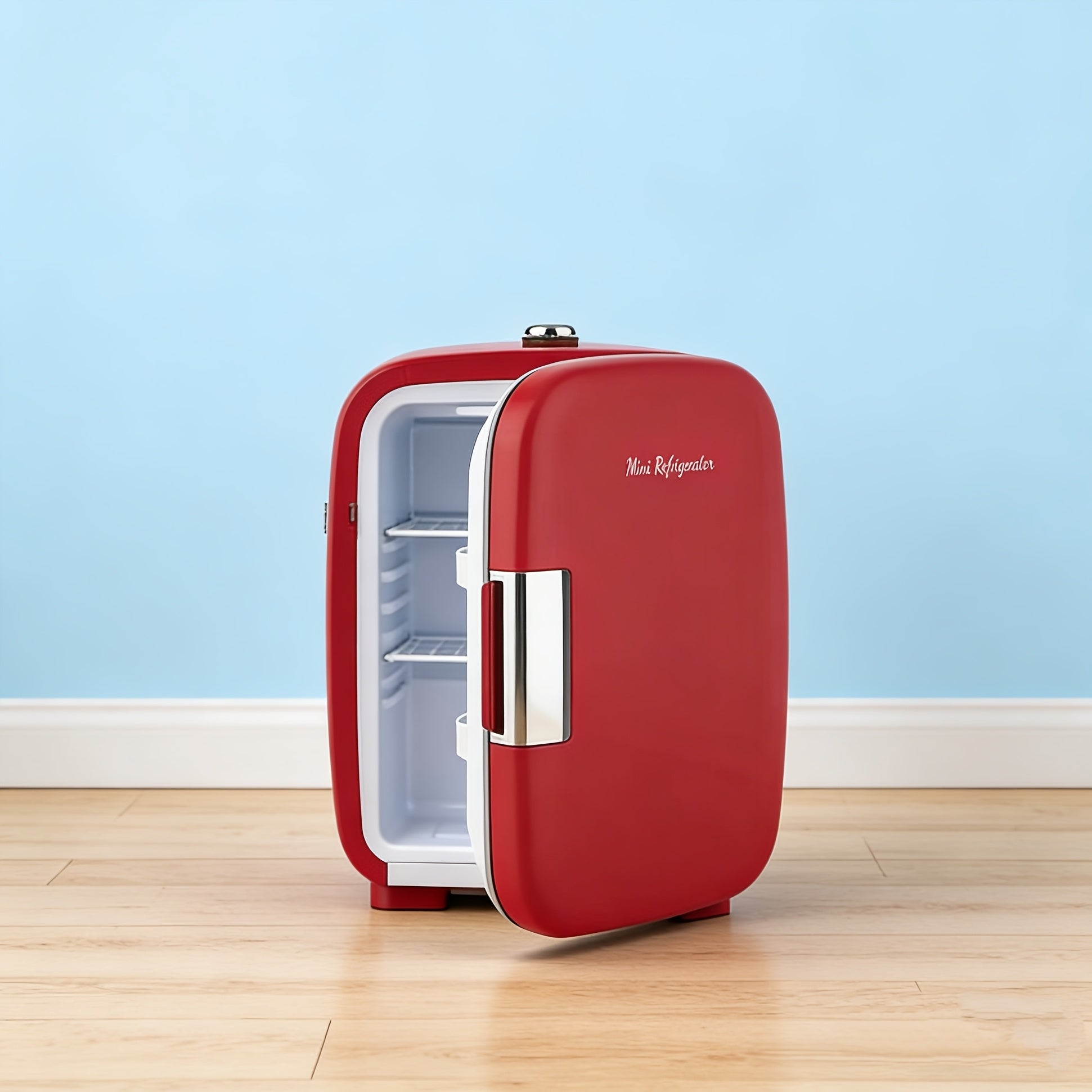 Mini Car Refrigerator, 4 Liter Compact Cooler & Warmer with 120V AC & 12V DC ¨C Portable Mini Fridge for Car, Travel, Outdoor, Bedroom and Home Use, Available in Red and White