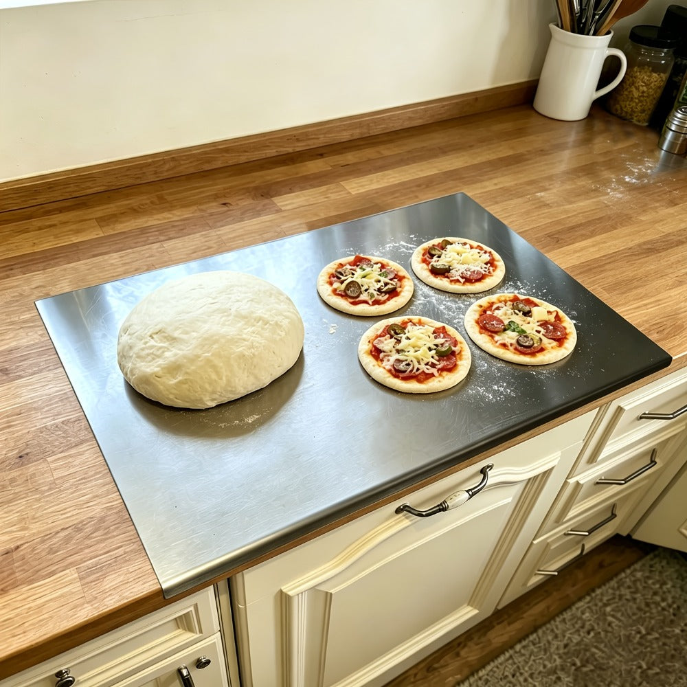 Stainless Steel Cutting Board Extra Large 27.5¡±¡Á19.7¡± Double-Sided 304 Steel Board for Home & Commercial Kitchen - Countertop Protector Breadboard Easy Clean Durable