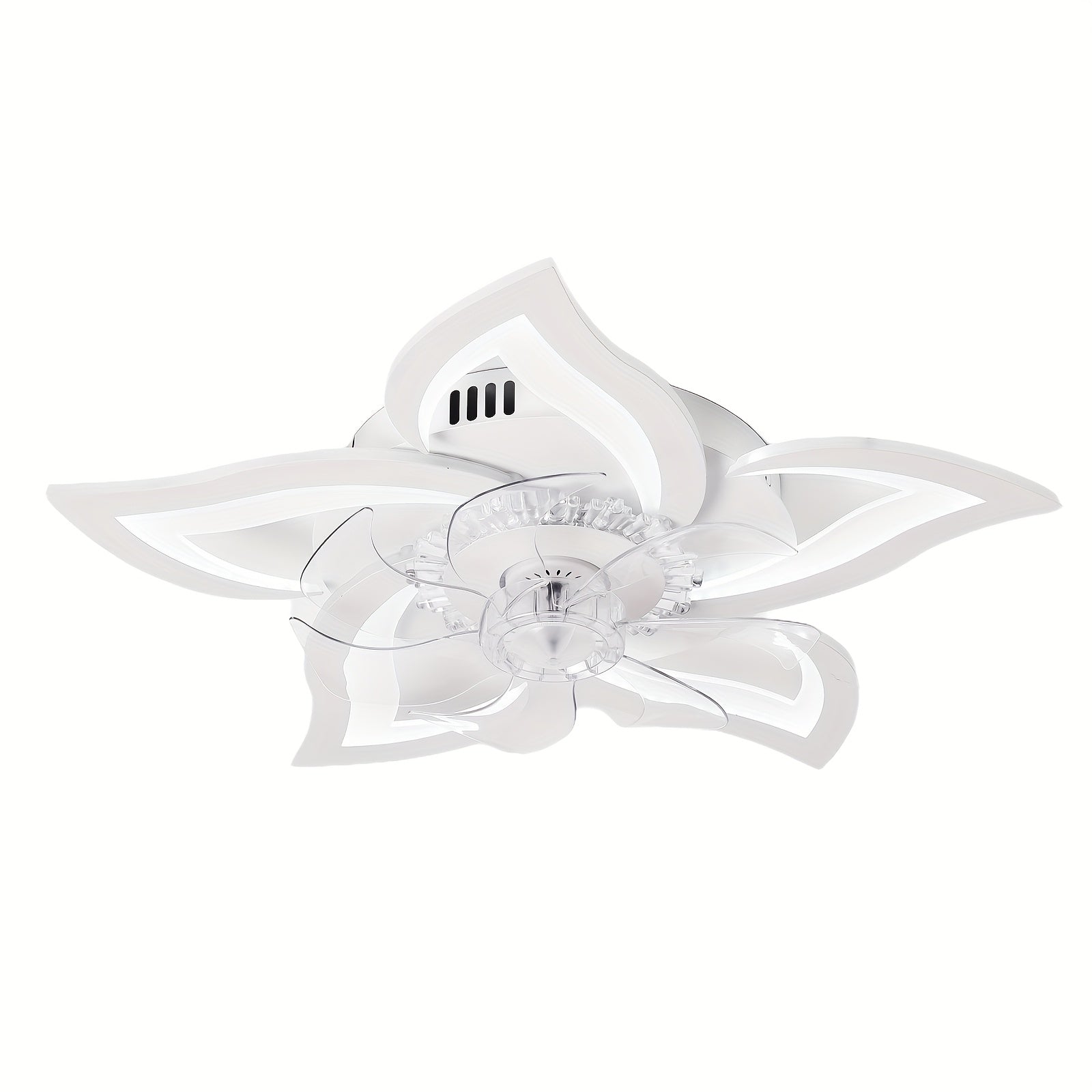 Ceiling Fan with Light 27 Inch Flush Mount - Low Profile 6-Speed 3-Color Dimmable LED, Remote & App Control, Modern Ceiling Fan for Bedroom, Living Room, Room Decor, Black or White