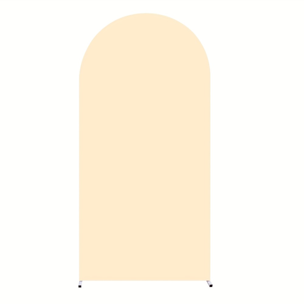 Arch Cover 6ft Stretchable Fabric Party Decoration | Wedding Ceremony Backdrop Cover Wrinkle-Free Zipper Fit for Gender Reveal Bridal Shower Birthday Holiday Celebration 8 Colors