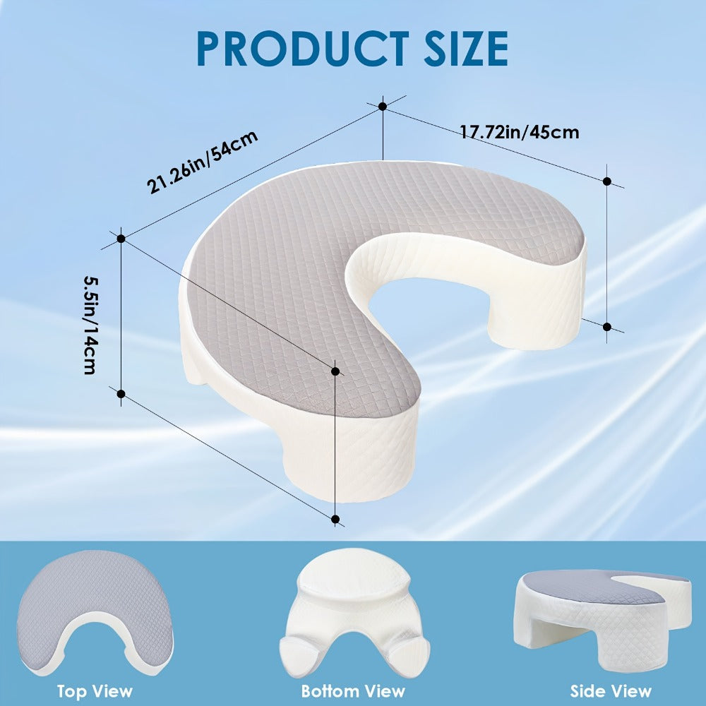 Ergonomic Cervical Pillow C-Shaped Neck Support Side Back Sleepers
