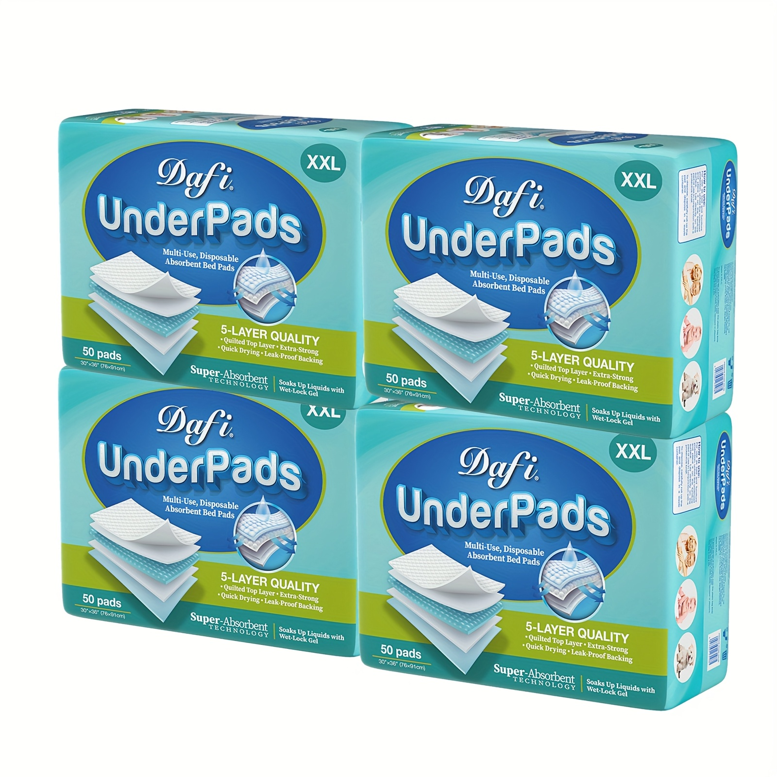 Extra Large Disposable Underpads 30x36 Inch Super Absorbent Adult Incontinence Bed Pads with Effective Odor Control Chucks Pads Leak-Proof Protection for Elderly and Adults 50 to 200 Pieces Value Pack