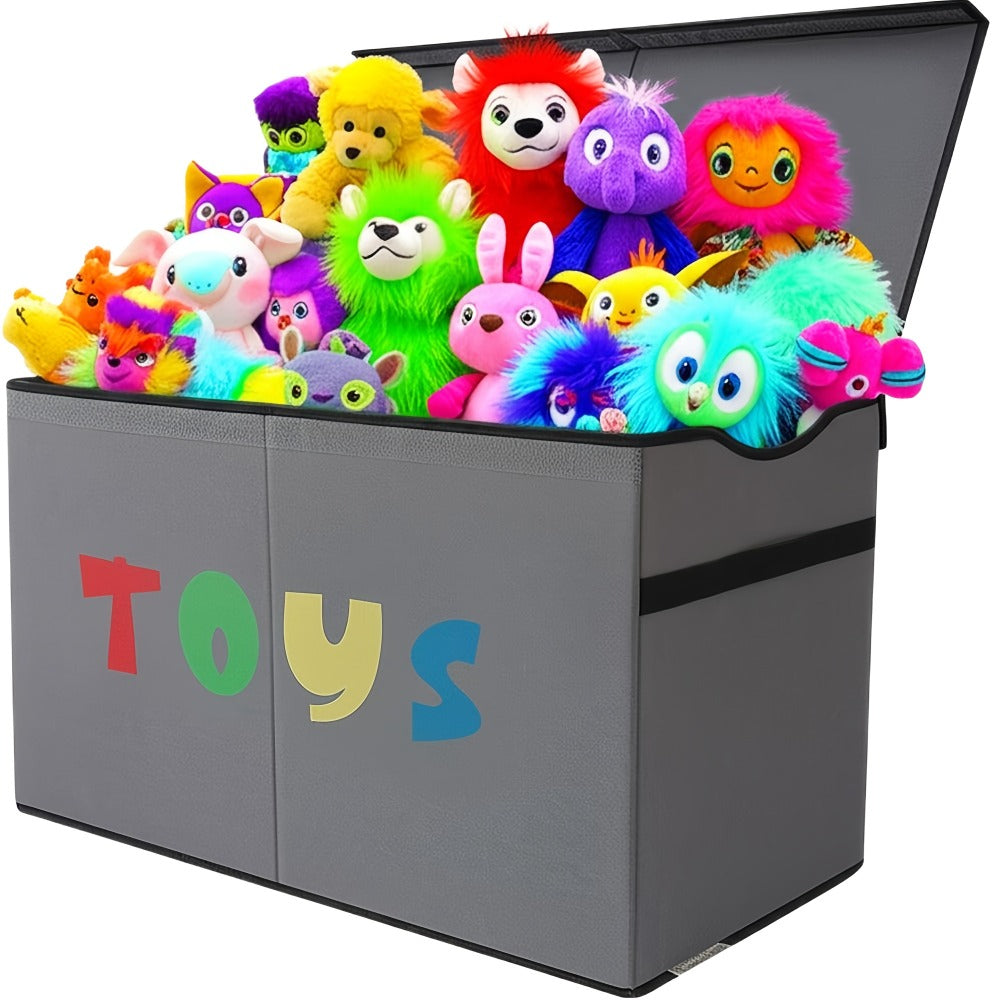 Extra Large Collapsible Kids Storage Chest with Lid ¨C 31.7 Gal Toy Box Organizer Bins for Boys Girls Bedroom Nursery Living Room