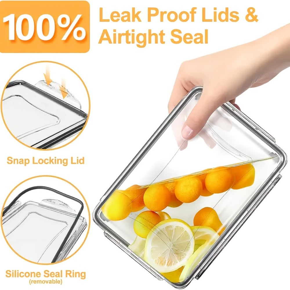 Airtight Plastic Food Storage Containers with Easy-Snap Lids 40pcs or 10pcs Set Pantry Kitchen Organization Meal Prep Containers with Labels and Markers BPA-Free Transparent and Pink