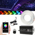 Fiber Optic Star Ceiling Light Kit 1000pcs, 0.5mm x 78.74¡± RGBW Car Roof Headliner Starlight Kit with App & 24-Key Remote Control, Color Changing Twinkle Lights for Car Interior Home Theater Bedroom