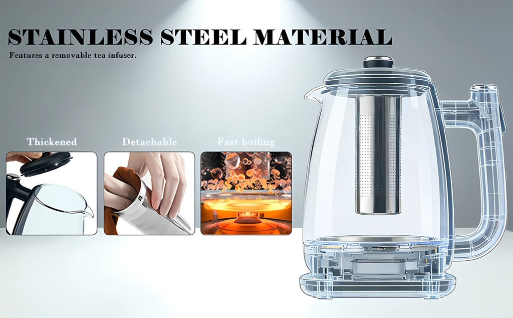 Electric Kettle 1.8L Stainless Steel ¨C Fast Boil with Auto Shut-Off, Boil-Dry Protection, Removable Filter & 360¡ã Swivel Base, BPA-Free Hot Water Kettle for Tea, Coffee & Baby Formula