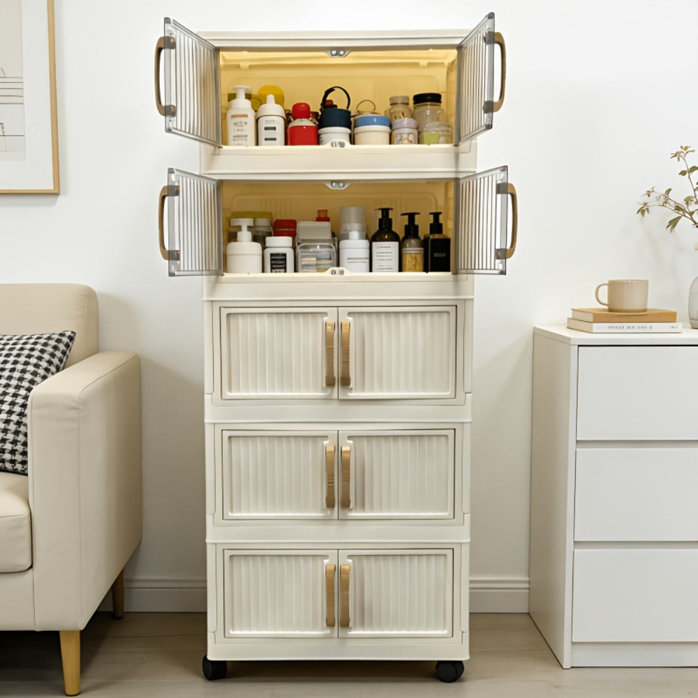 Shoe Cabinet Entryway Organizer ¨C Multi-Functional Foldable Storage Cabinet 3/5 Tier Large Capacity | Space-Saving Closet Organizer for Entrance, Corridor, Bedroom & Living Room | Sturdy & Easy Setup