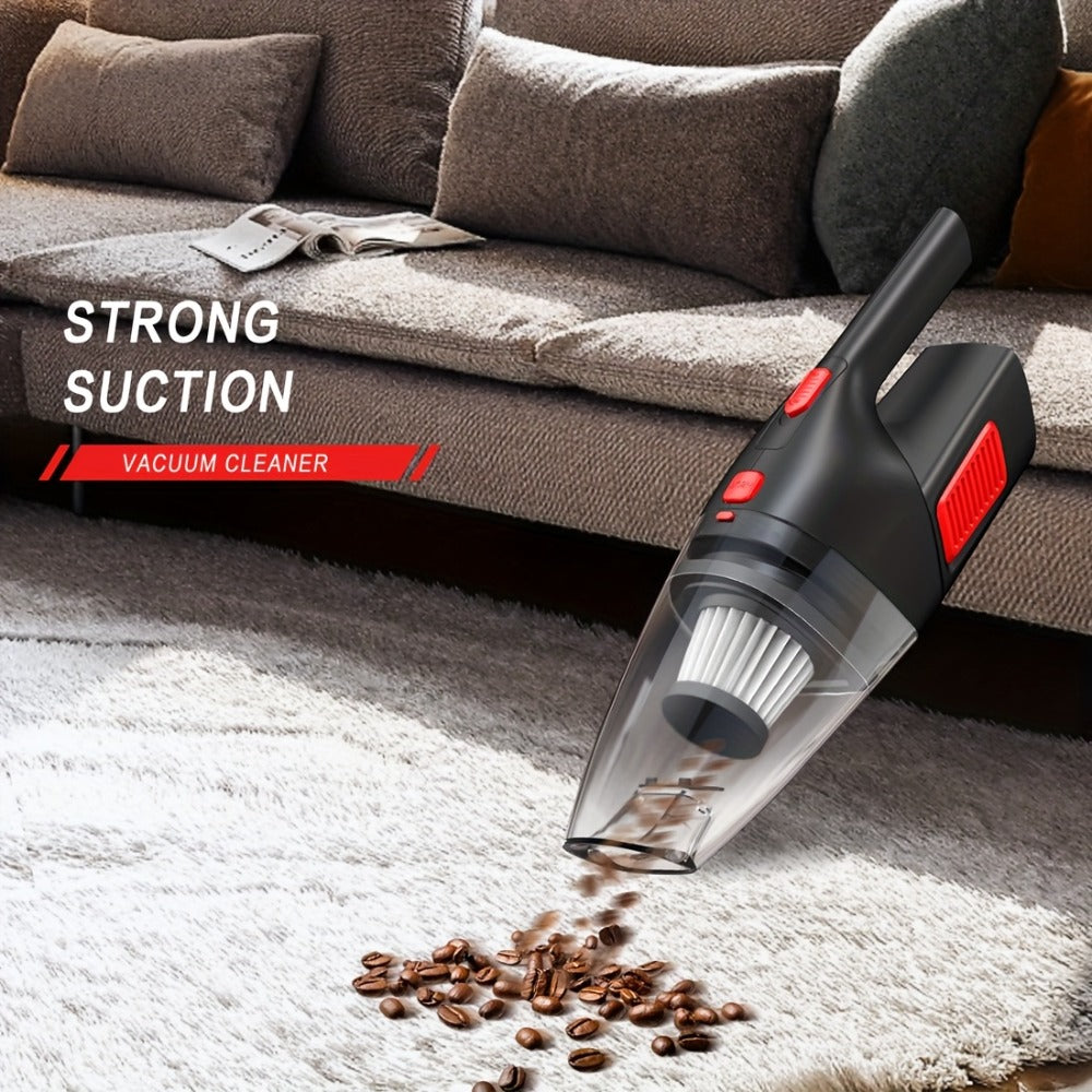 Handheld Vacuum Cleaner Cordless 200W Powerful Suction Lightweight Portable with Low Noise 40dB Crevice Tool Easy Empty Dustbin for Car Home Office Carpet Hard Floor (Black Red Black Purple)