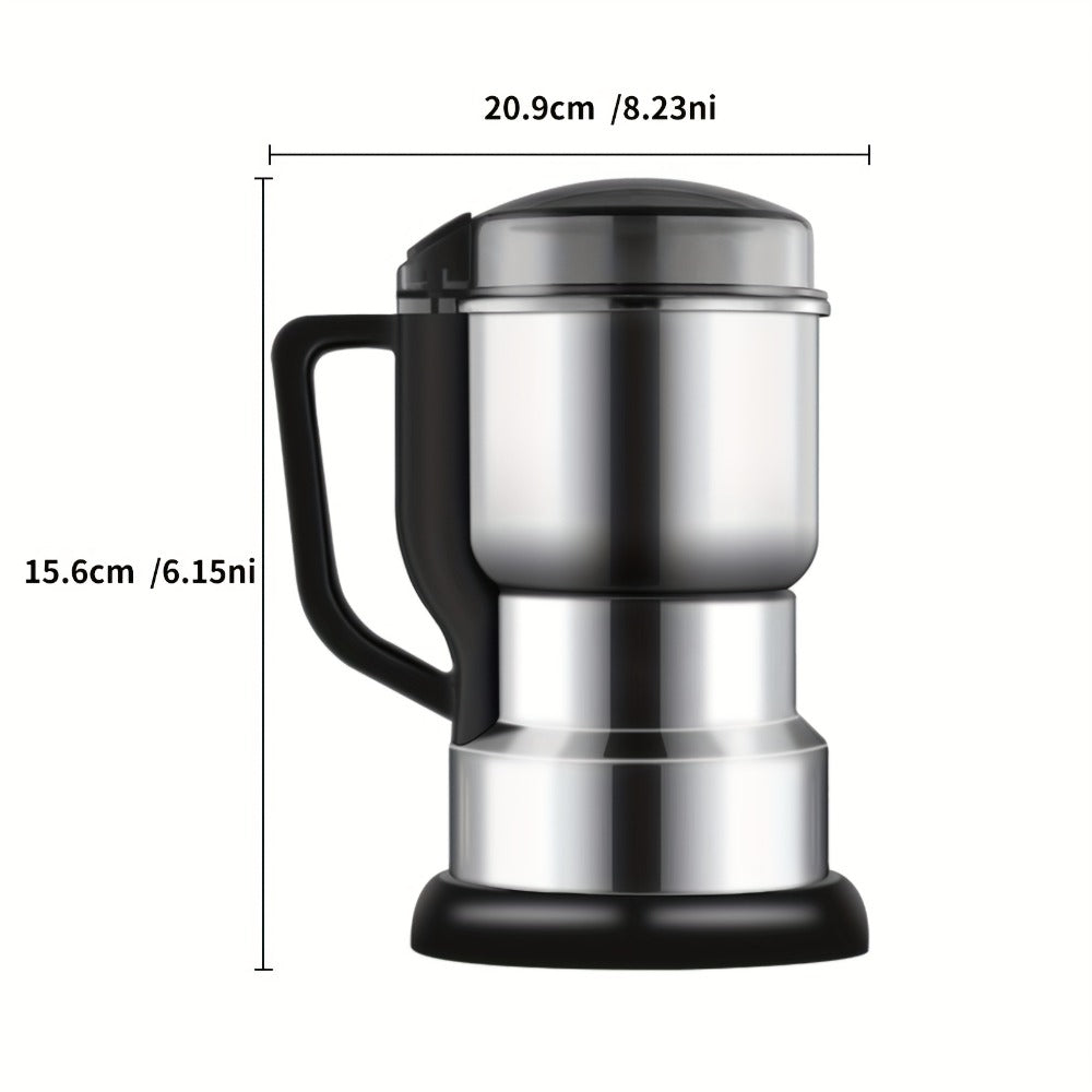 Coffee Bean Grinder 300W 8-Blade Stainless Steel 400g 14oz Large Capacity Up to 36 Cups 10-Second Fast Grinding Spice Grain Nut Dry Food Processor One-Touch Button