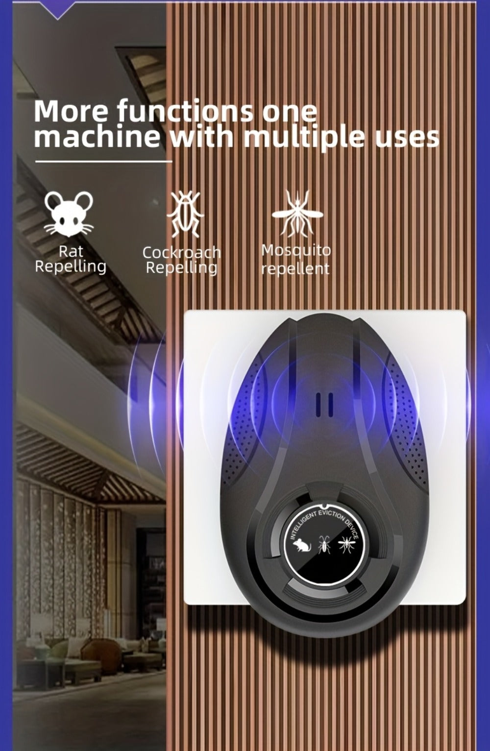 Ultrasonic Pest Repeller for Home Indoor ¨C Plug-In Electronic Mosquito Cockroach Mouse Ant Spider Repellent Device for House Office Warehouse