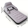Inflatable Air Mattress with Backrest Pillow & Built-in Pump, Self-Inflating Portable Camping Bed for Outdoor Hiking Travel, Double Size Guest Bed for Home Floor Sleeping