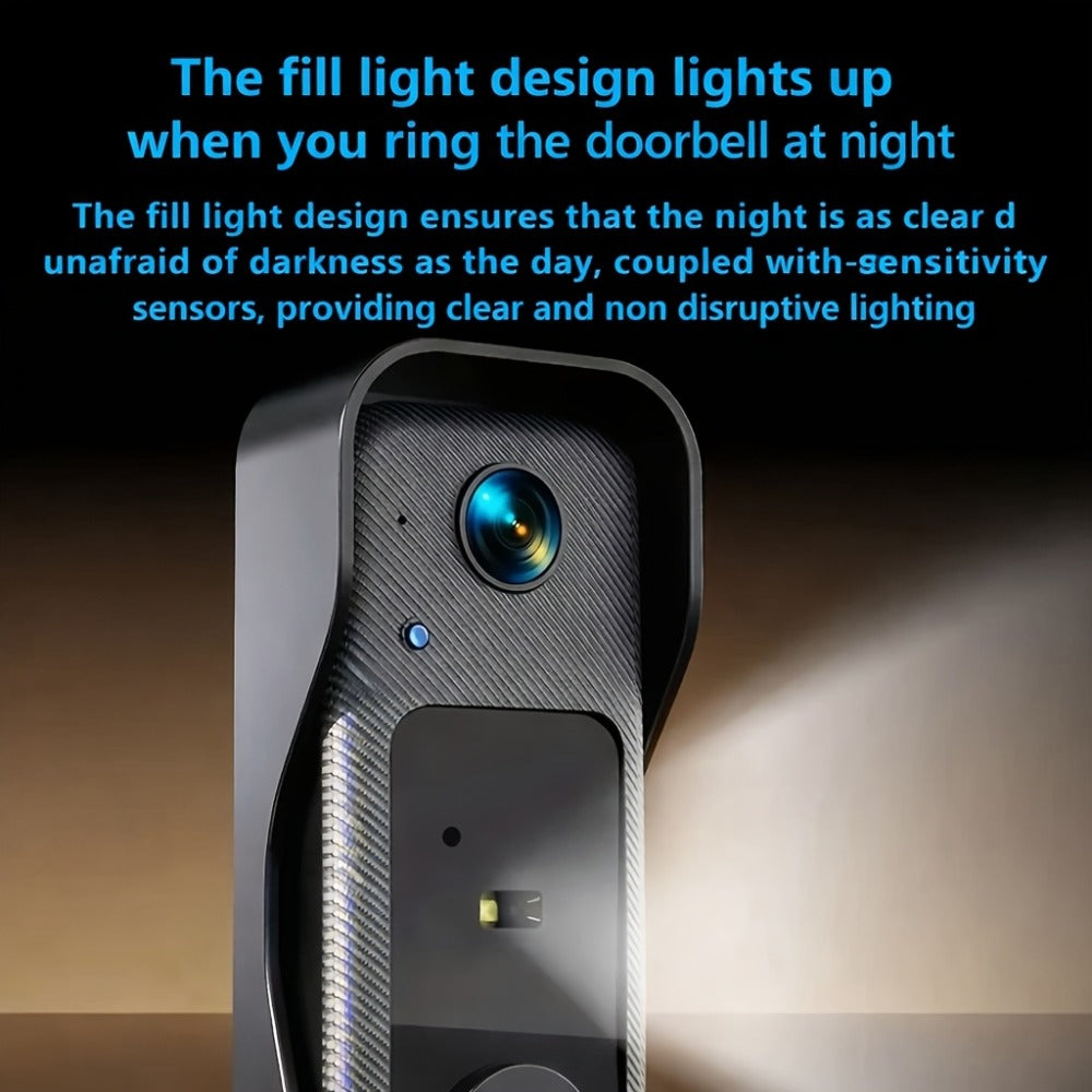 WiFi Video Doorbell with 4.3 Inch Indoor Monitor | Waterproof Night Vision Two-Way Audio Rechargeable Battery | Auto Photo Video Recording Senior Friendly Real-Time Monitoring