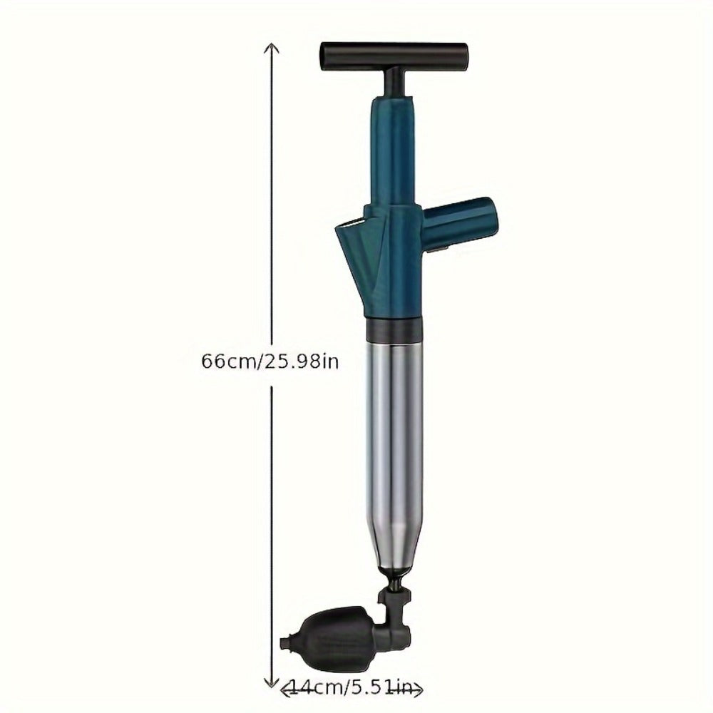 Air Pressure Drain Unclogger ¨C One-Shot Toilet Dredging Tool for Kitchen & Bathroom, Sewer Pipe Blockage Remover, Floor Drain Cleaner, Portable Manual Plunger for Clogged Drains (1 Set)