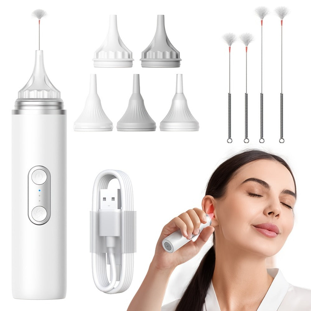 Electric Ear Cleaning System Professional Edition 3-Speed Hydraulic ¨C Visual Waste Tank, Ear Dryer, USB Charging, Dry Dirty Storage, Safe Home Ear Wax Removal Kit Christmas Gift