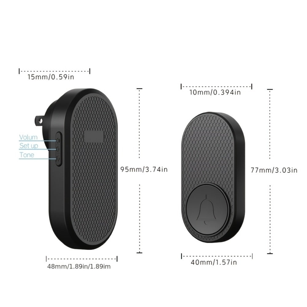 Wireless Doorbell Battery Powered ¨C 33 Melodies, 4 Volume Levels, 1000-Foot Range, Durable Plug-In Receiver, Easy Install, for Home, Apartment, Office & Commercial Use (Enhanced Edition)