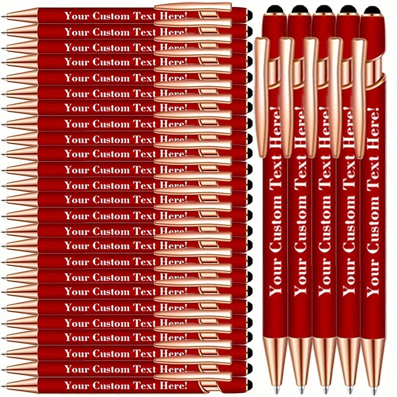 Ballpoint Stylus Pens 30 Pack ¨C 2-in-1 Touchscreen Stylus & Ballpoint Pen with Comfortable Grip, Personalized Engraving, Bulk Set for Office, School, Wedding & Party Favors