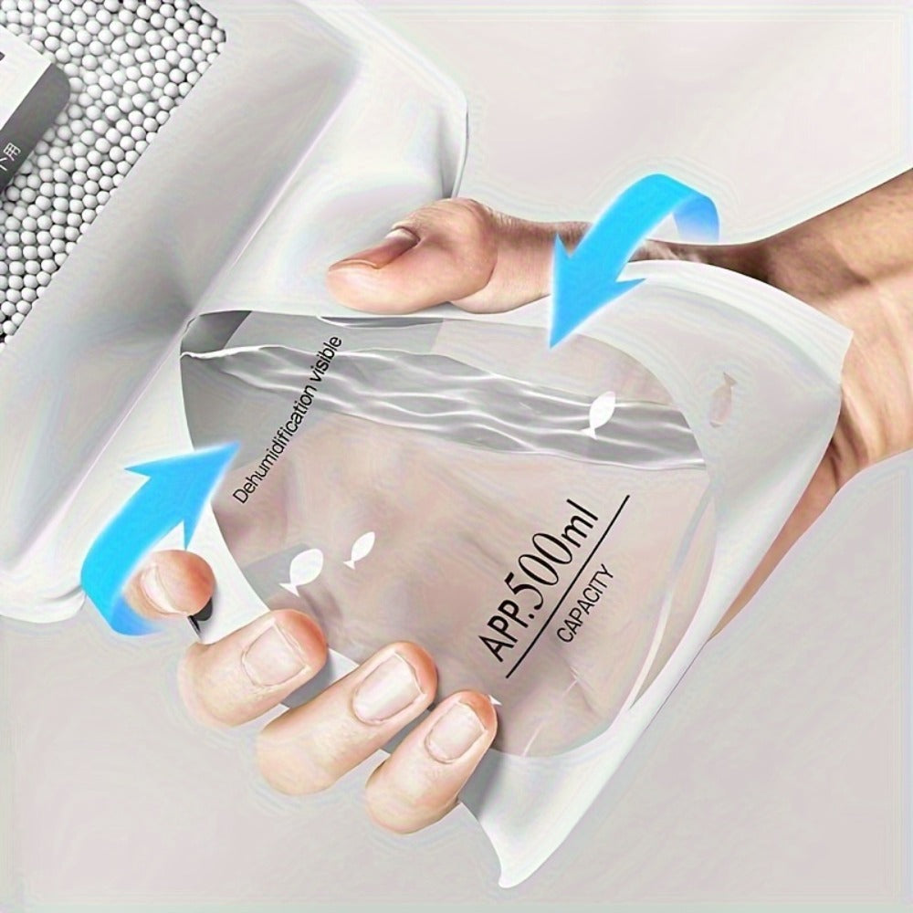 Hanging Moisture Absorber Bags 10-Pack, Dehumidifier Bags for Closet Wardrobe Bedroom Bathroom, High-Efficiency Moisture Proof Damp Absorbing Home Dehumidification