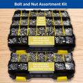 1575pcs 304 Stainless Steel Nuts and Bolts Assortment Kit ¨C Pan Head Flat Head Screws Nuts Washers with Double-Sided Storage Box for Home & Mechanical Repairs