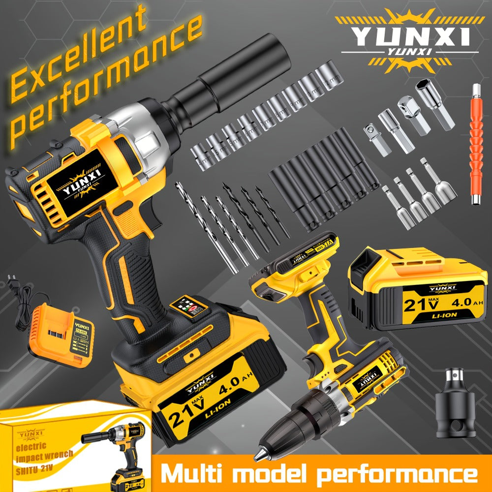 21V Cordless Drill Brushless Impact Wrench Multifunctional ¨C Lithium Battery, Quick Charger, Variable Speed, Tighten Screws & Bolts, Compact Power Tool for Home, Car Repair & DIY ¨C Multiple Battery & Bundle Configurations