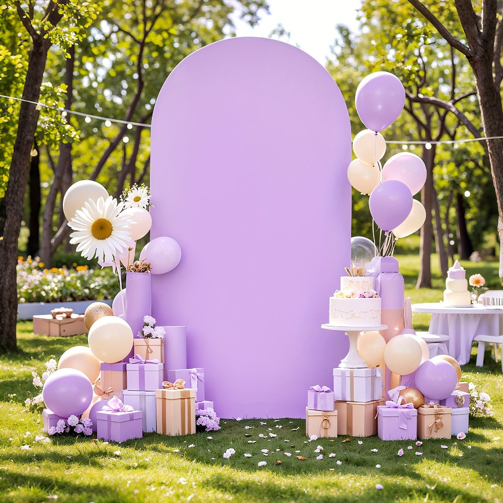 Arch Cover 6ft Stretchable Fabric Party Decoration | Wedding Ceremony Backdrop Cover Wrinkle-Free Zipper Fit for Gender Reveal Bridal Shower Birthday Holiday Celebration 8 Colors