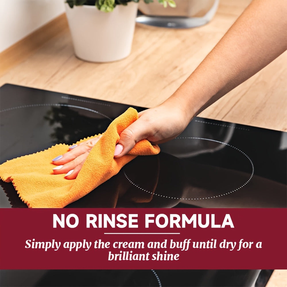Ceramic Stove Cleaner Gel ¨C Fast-Acting Stovetop Cleaner Removes Burnt-On Grease & Stains Without Scratching, Non-Toxic Non-Irritating Formula for Glass Ceramic Cooktop, Kitchen Cleaning Essentials