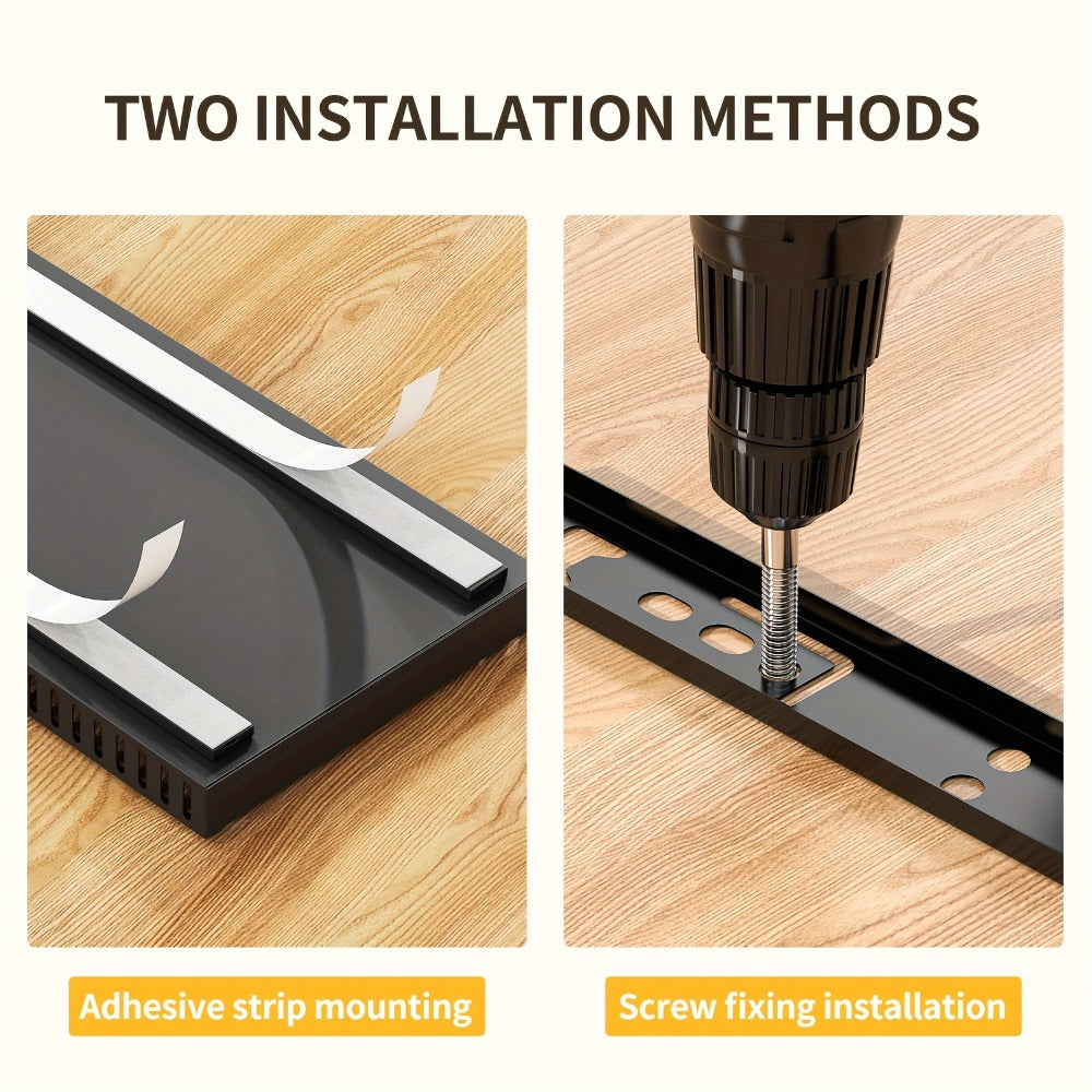 Pull Out Pot and Pan Organizer for Cabinet - Sliding Lid Rack with 8 Adjustable Dividers for Kitchen Cabinet Storage, Drill-Free Installation Pan Holder for Lids Baking Sheets and Cookware, Available in 1 or 2 Pack in Black or White