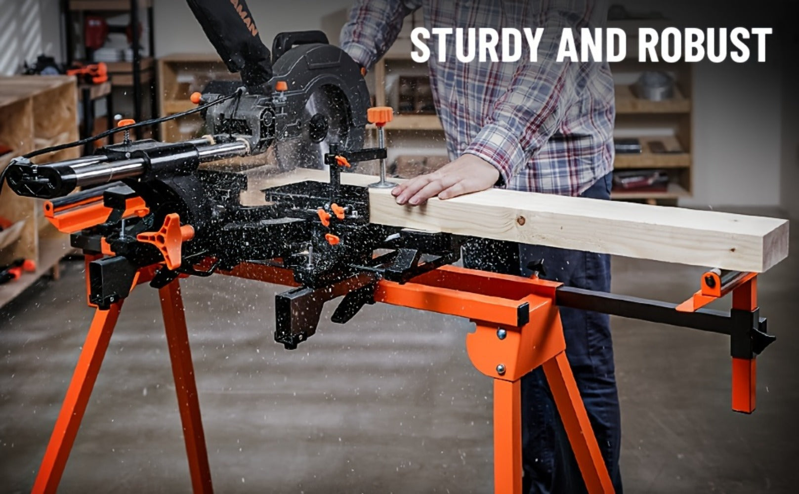 Miter Saw Stand with 78-1/8¡± Sliding Rail ¨C 3-Step Quick Fold, 22LB Lightweight, 330LB Capacity, Universal Fit for DeWalt Makita Bosch & Most Miter Saw Brands