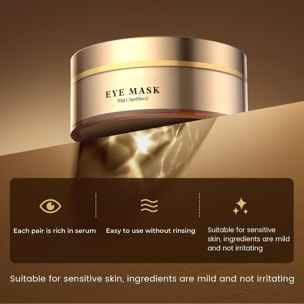 Caffeine Eye Masks with Collagen for Dark Circles & Puffiness ¨C Hydrating Under Eye Patches, Hypoallergenic Mild Formula, Unisex, Suitable for All Skin Types, 60 or 120 Count