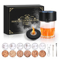 Cocktail Smoker Kit Rechargeable Electric, Whiskey Smoker Set with 6 Flavored Wood Chips, Old Fashioned Drink Smoker for Bourbon & Cocktails, Bartender Gift for Men, Dad & Christmas