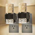 LED Plug-In Night Light with Dimmable 3000K Warm Light & Auto Sensor, 2 Pack for Hallway Bedroom