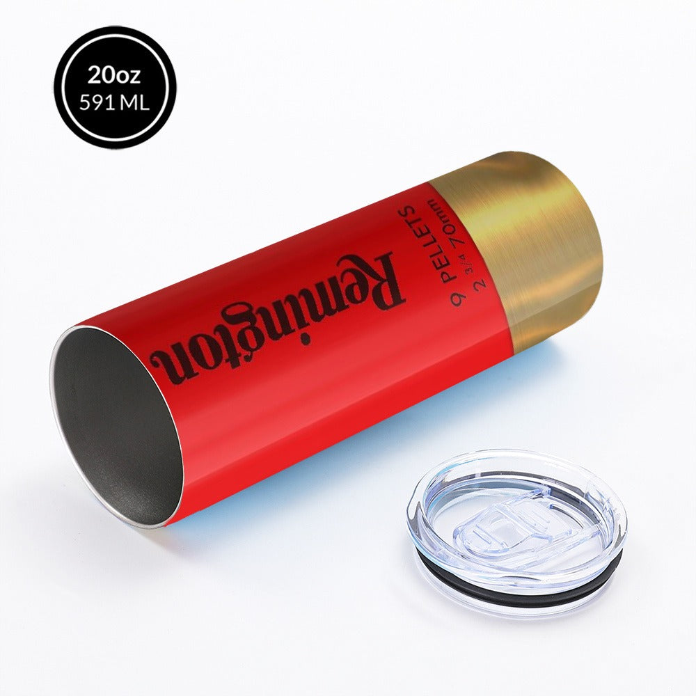 Coffee Tumbler 20oz Bullet Hunting Design Stainless Steel Insulated Cup with Lid & Straw Travel Mug Hot Cold Drinks Gift for Men Birthday Father's Day Halloween