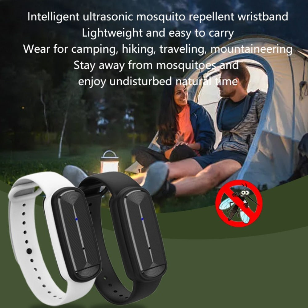 Ultrasonic Mosquito Repellent Bracelet 3-Pack ¨C USB Rechargeable Intelligent Bug Repellent Wristband for Camping, Outdoor, Hiking & Travel, Waterproof Mosquito Control Bracelet for Adults & Kids